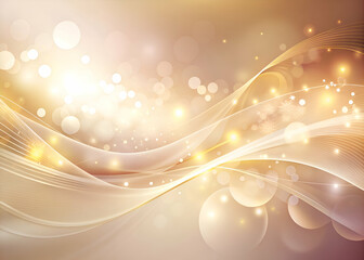 Golden Abstract Background. Sparkling Light and Glowing Texture