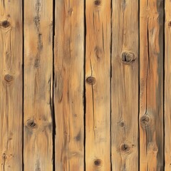 Fototapeta premium Seamless texture of rustic light brown wooden planks.