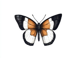 Colorful Butterfly in Natural Habitat: A Macro Study on Vibrant Wings and Pollination