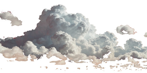 vector clouds or smoke on an isolated transparent background. Vector realistic white soft cutout clean cumulus cloudscape cut out specials fog on transparent background.