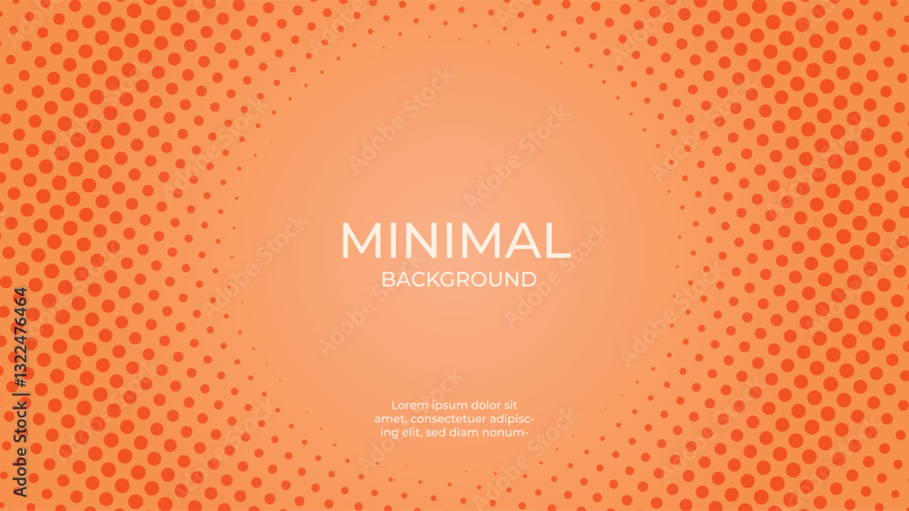 Poster stylish minimal halftone background with an orange gradient. perfect for presentations, web design, 