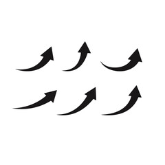 Arrow icon logo flat vector design