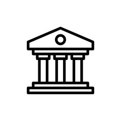 Bank icon vector illustration. Bank sign and symbol, museum, university