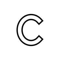 Copyright icon vector illustration. copyright sign and symbol