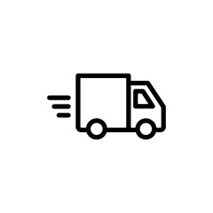 Delivery truck icon vector illustration. Delivery truck sign and symbol. Shipping fast delivery icon