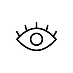 Eye icon vector illustration. Eye sign and symbol. Look and Vision icon.