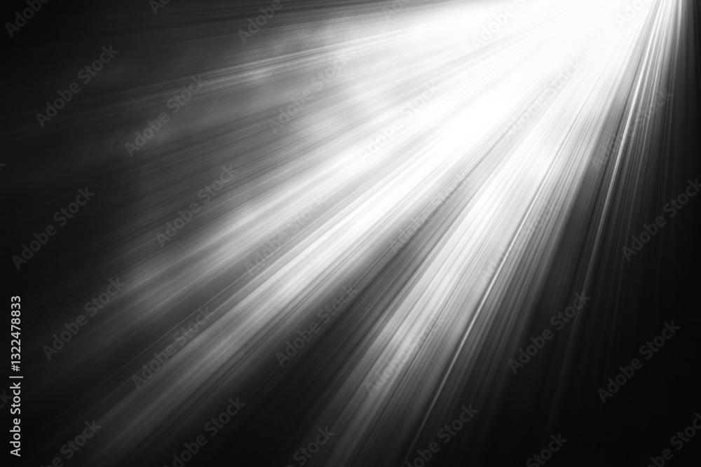 Poster abstract light rays illuminating a dark background scene