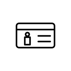Obraz premium License icon vector illustration. ID card icon. driver license, staff identification card