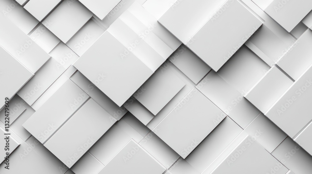 Aufkleber abstract white geometric shapes creating a textured background