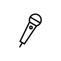 Microphone icon vector illustration. karaoke sign and symbol