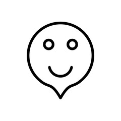 smile icon vector illustration. smile emoticon icon. feedback sign and symbol