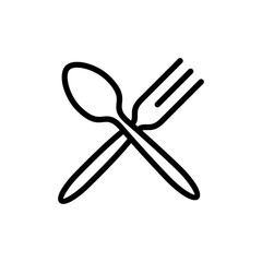 spoon and fork icon vector illustration. spoon, fork and knife icon vector. restaurant sign and symbol