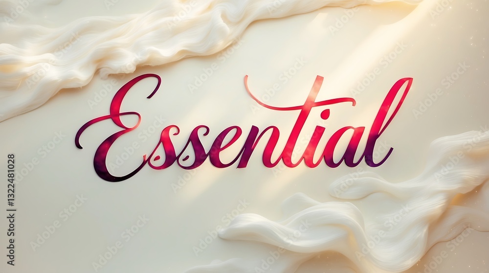 Poster stylish lettering design showcased on a textured background with soft lighting