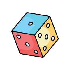 Dice  vector icon