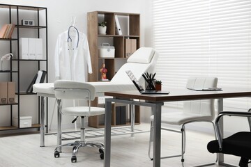 Doctor's workplace in medical office. Healthcare service