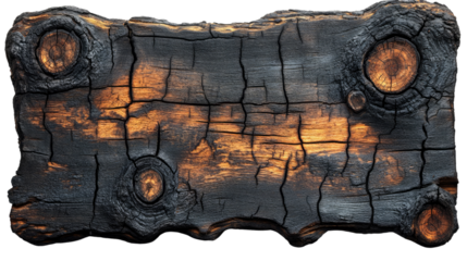 Rustic Char: A weathered piece of charred wood, showcasing the raw texture and intricate details, a testament to the enduring beauty of nature and time.
