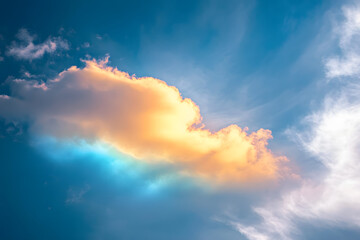 Obraz premium Closeup of colorful clouds in the sky