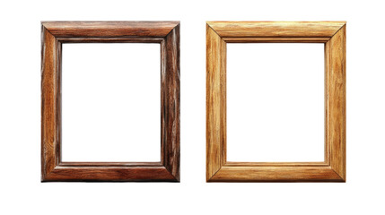 Elegance Framed: Two empty picture frames, one dark and one light, are positioned, each awaiting the perfect image to complete the story.