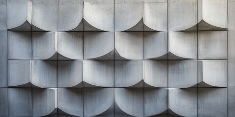 Abstract Geometric Concrete Wall with Intricate Patterns and Textures

