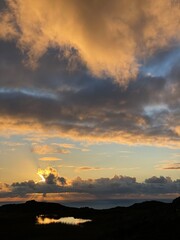 Sunset in the mountains