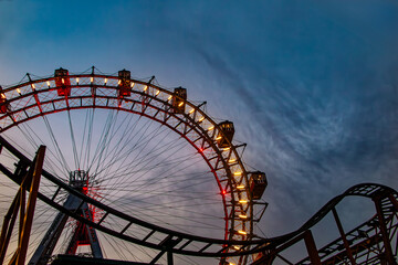 Detail of the fettis wheel in the Prater park of Wien