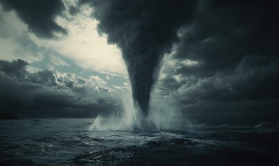 Obraz premium A huge storm is brewing in the ocean