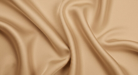 Naklejka premium A Luxurious Gold Colored Fabric with Soft Gentle Folds and Drapes