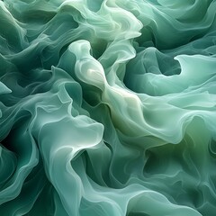 Obraz premium Dreamy abstract organic flow layered translucent aqua visual design