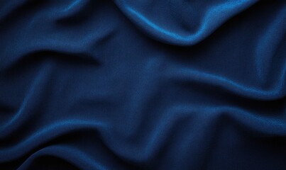 Obraz premium A blue fabric with a wavy texture