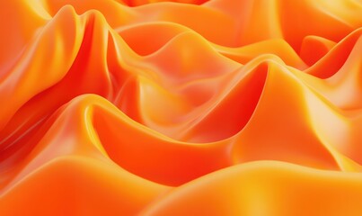 Obraz premium A piece of orange fabric with a wave pattern