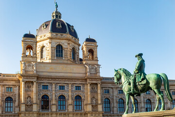 Facade of the Naturhistorisches museum of Wien