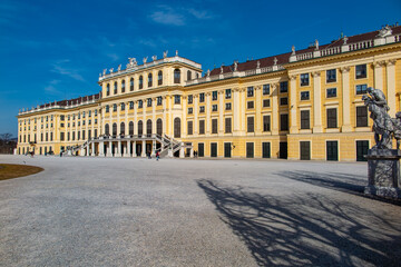 View of Schonbrunn palace in Wien