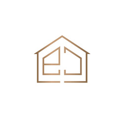EC Luxury minimal monogram Real Estate Logo design