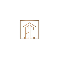 EC Luxury minimal monogram Real Estate Logo design