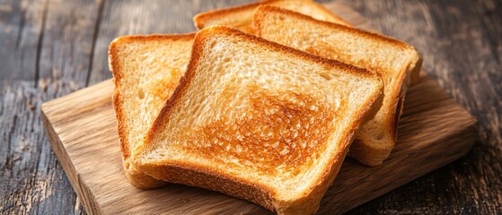 Freshly Toasted Bread Slices for Breakfast Sandwiches and Snacks