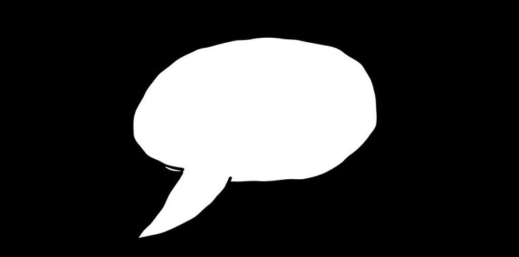 speech talk bubble comic conversation wiggle shaking motion animation transparent
