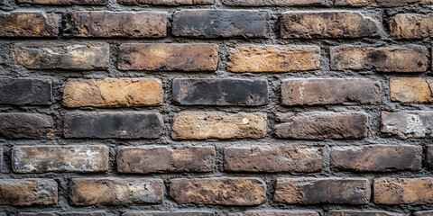 Rustic Old Brick Wall With Weathered Red and Orange Tones

