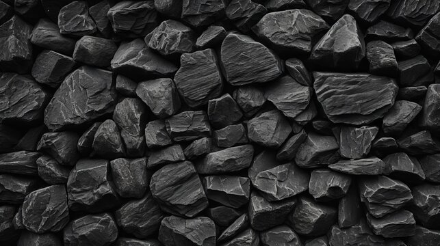 Minimalistic Clean Rough Grainy Black or Dark Gray Stone Texture Background Image