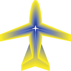 3d golden airplane