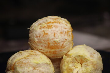 Fresh Peeled Oranges Close Up