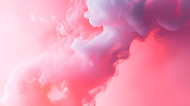 Soft luminescent smoke materializes in a vibrant pink hue , ambient, smoke, soft. Hazy Luminescence. Illustration
