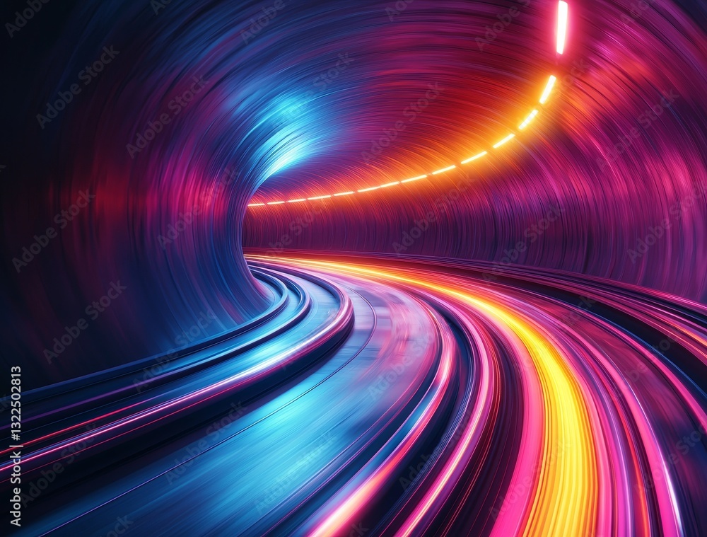 Poster business concept - an stock abstract high-speed mrt track in motion light used as a background in to