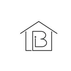 Bi IB Luxury Real Estate Business Monogram logo design