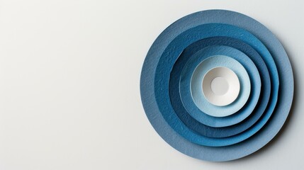 Obraz premium A sleek abstract design showcases a blue circle against a clean white backdrop, perfect for modern minimalism.