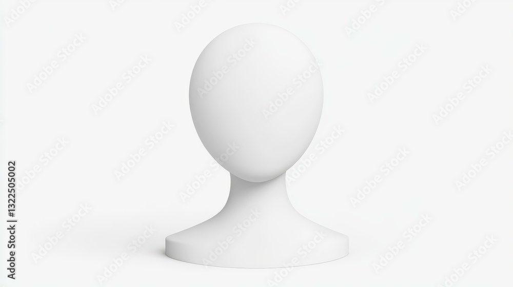 Poster a sleek 3d icon of an information desk attendant, showcasing a polished design with a soft shadow on