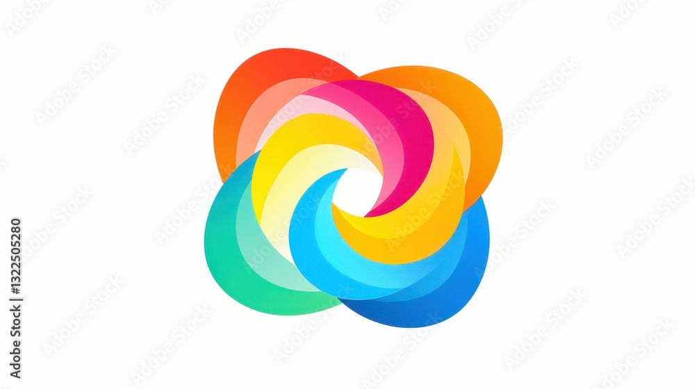 Aufkleber a unique square swirl icon that blends geometry and design to enhance visual appeal and creativity.