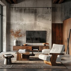 Modern Wooden Furniture Production Company Clean Lines Photography Set Background