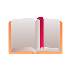 Vector image of a book icon with a white background