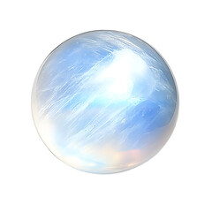 round moonstone gem isolated on white