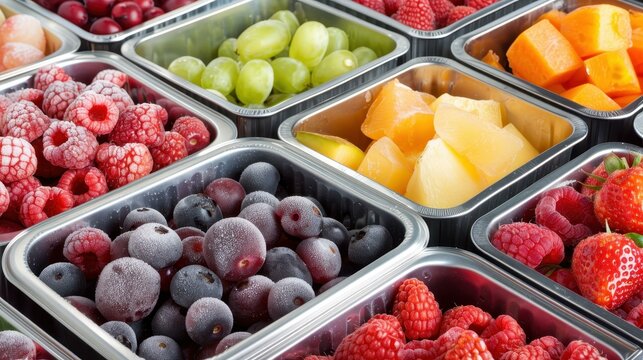 Fresh berries and veggies ready for freezing, perfect for healthy meals throughout the year. Stock up and stay nourished